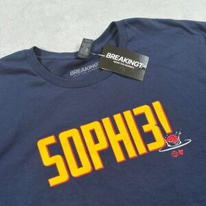 BreakingT Sophie Cunningham SOPHI3! WNBA Indiana Fever T-Shirt Mens 2XL Navy